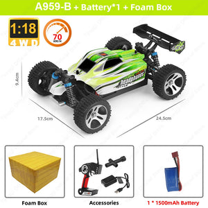 WLtoys 144001 RC Car 1:14 A959B Racing RC High Speed Car 60km/h 4WD A959 Off-Road Drift Electric Remote Control Toy for Children - DreamWeaversStore