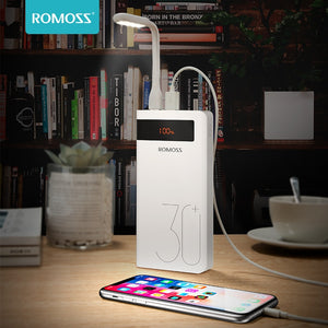 ROMOSS Sense 8P+ Power Bank 30000mAh PD QC 3.0 Quick Charge Powerbank Portable Exterbal Battery Charger for iPhone 13 Xiaomi Mi - DreamWeaversStore