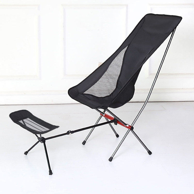 Portable Folding Camping Chair Outdoor Moon Chair Collapsible Foot Stool For Hiking Picnic Fishing Chairs Seat Tools - DreamWeaversStore