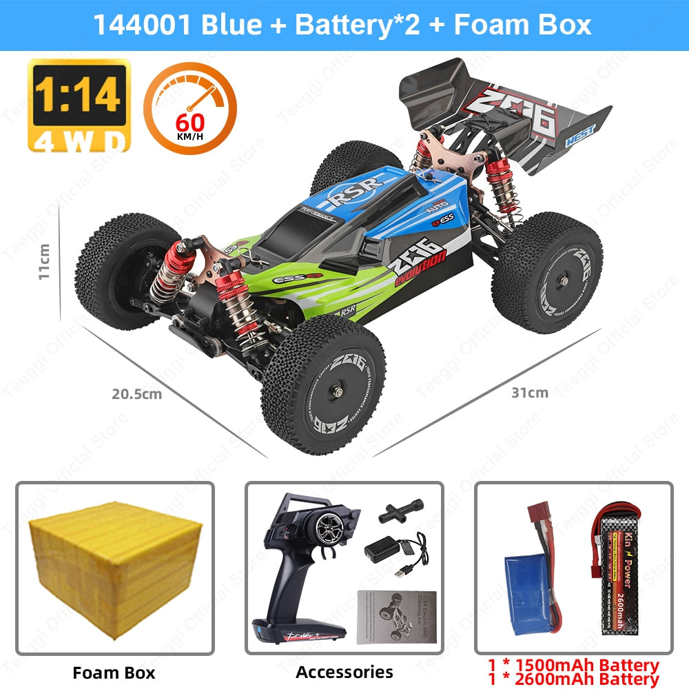 WLtoys 144001 RC Car 1:14 A959B Racing RC High Speed Car 60km/h 4WD A959 Off-Road Drift Electric Remote Control Toy for Children - DreamWeaversStore