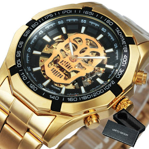 Winner Watch Men Skeleton Automatic Mechanical Watch Gold Skeleton Vintage Man Watch Mens Watches Top Brand Luxury часы мужские - DreamWeaversStore