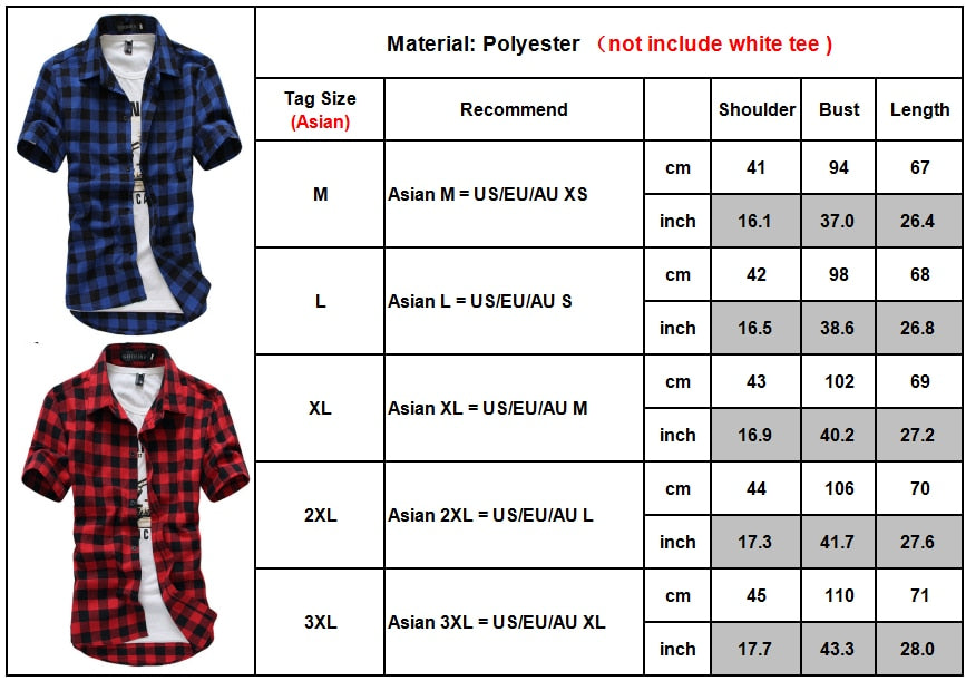 Mens Check Shirt Flannel Brushed Cotton Short Sleeves Casual Slim Fit Top Plus Size - DreamWeaversStore