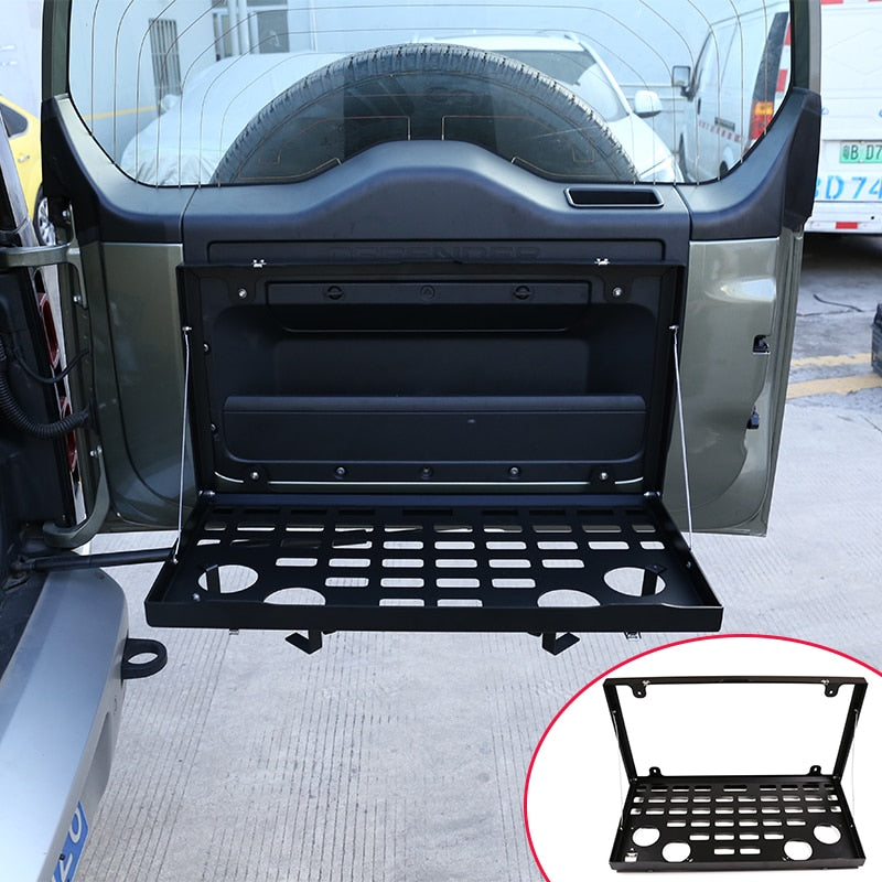 For Land Rover Defender 2020-22 Tailgate Table Rear Door Cargo Luggage Carrier Foldable Shelf Storage Rack Alloy Car Accessories - DreamWeaversStore