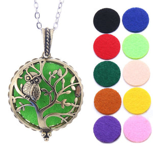 Aromatherapy Jewelry Locket Necklace Tree of Life Necklace Essential Oil Diffuser Perfume Aroma Diffuser Necklace Christmas Gift - DreamWeaversStore