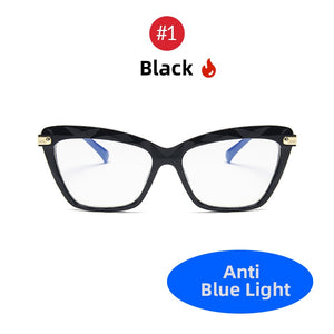 VIVIBEE Women Cat Eye Anti Blue Ray Glasses 2021 Trending Cateye Black Frame Blue Light Blocking Computer Female Eyeglasses - DreamWeaversStore