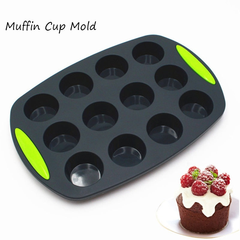 Silicon Bakeware Cake Mold Grade Baking Pans Round Cupcake Pan Loaf Bread Pan Mini Muffin Tray Cake Decorating Baking Tools - DreamWeaversStore