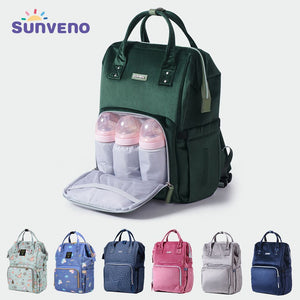 Sunveno Fashion Diaper Bag Backpack Baby Bags for Mom Designer Travel Bag Organizer Stroller Nappy Maternity Bag Baby Changing - DreamWeaversStore