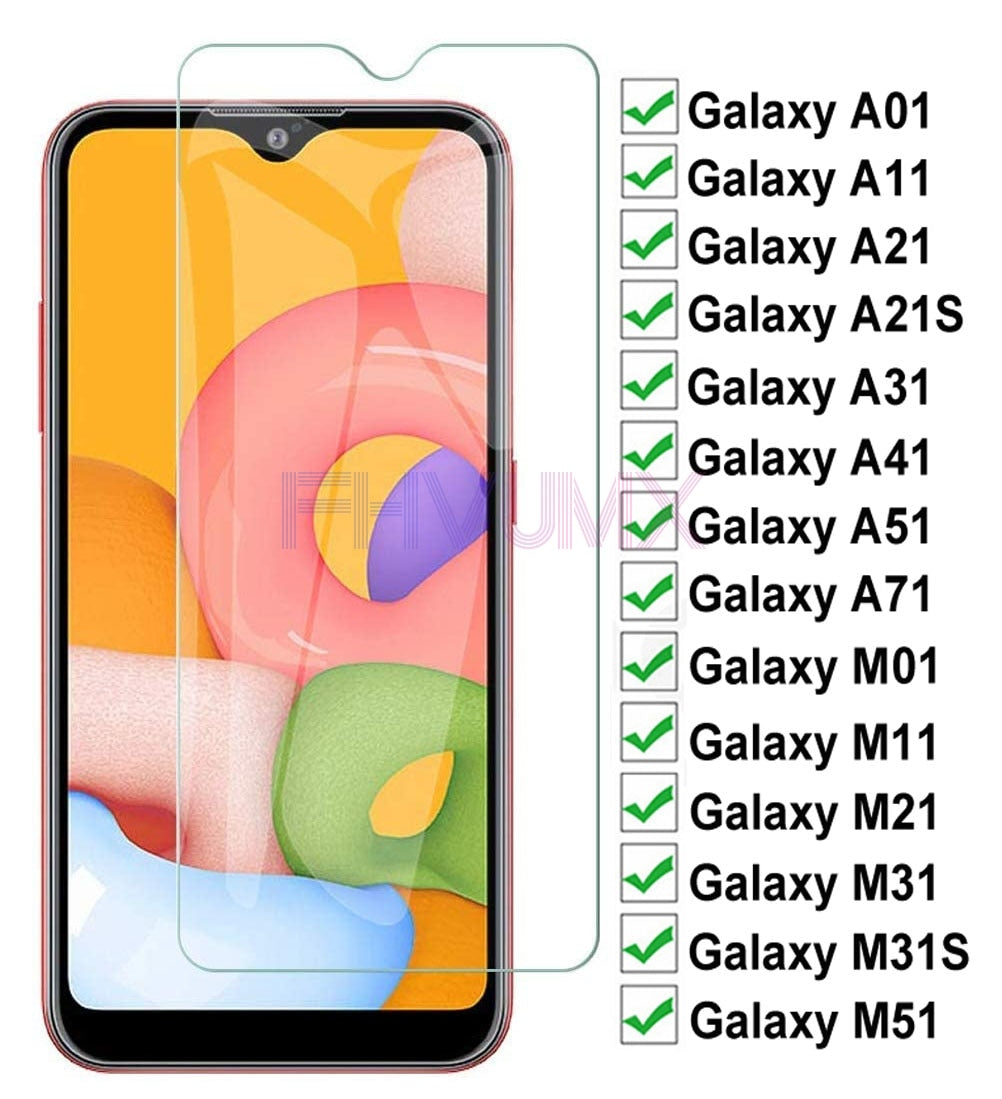9H Tempered Glass For Samsung Galaxy A01 A11 A21 A31 A41 A51 A71 Screen Protector Glass M01 M11 M21 M31 M51 Protective Film Case - DreamWeaversStore