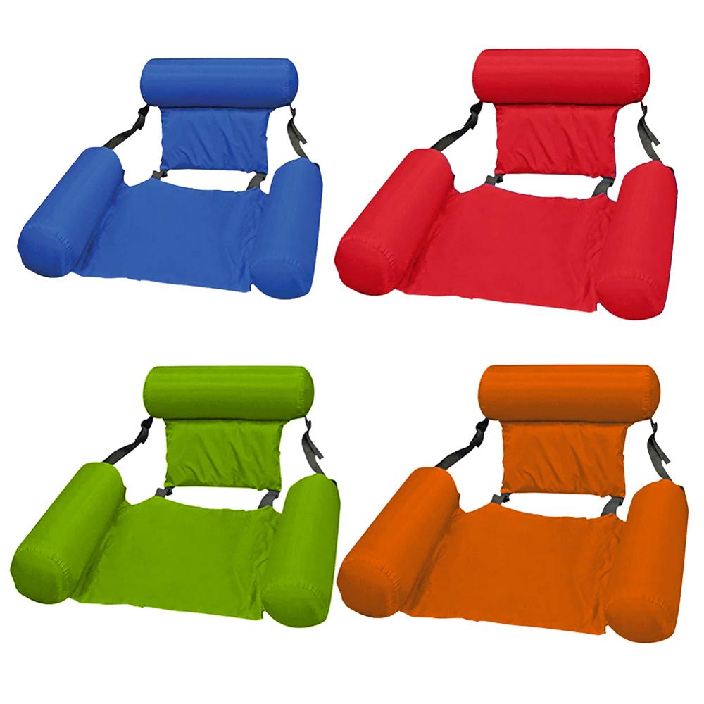 Summer Inflatable Chair Foldable Floating Row PVC Swimming Pool Water Hammock Air Mattresses Bed Beach Water Sport Lounger Chair - DreamWeaversStore