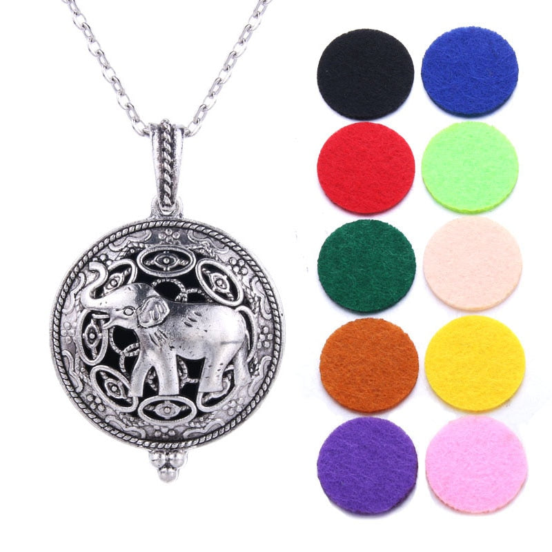 Aromatherapy Jewelry Locket Necklace Tree of Life Necklace Essential Oil Diffuser Perfume Aroma Diffuser Necklace Christmas Gift - DreamWeaversStore