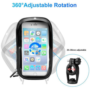 Waterproof Bicycle Motorcycle Phone Holder Bike Phone Touch Screen Bag 6.4inch Bicycle Handlebar Holder for iPhone 12Pro Samsung - DreamWeaversStore