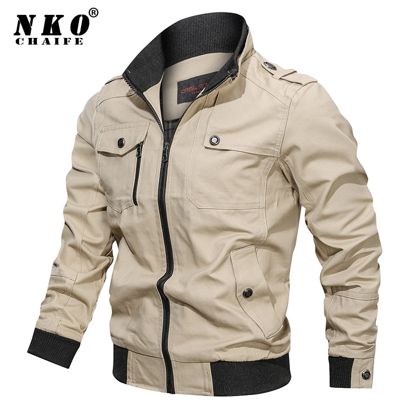 2021 Spring Autumn New Jacket Men Fashion Slim Bomber Windbreaker Jackets Coat Men's Clothing Tactics Military Casual Jacket Men - DreamWeaversStore