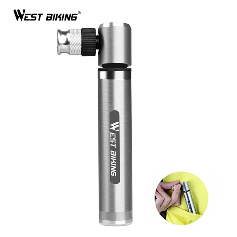 WEST BIKING 89G Portable Mini Bicycle Pump MTB Mountain Bike Pump 160 PSI High Pressure Cycling Hand Air Pump Ball Tire Inflator - DreamWeaversStore