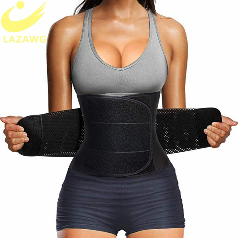 LAZAWG Women Waist Trainer Belt Tummy Control Waist Cincher Trimmer Sauna Sweat Workout Girdle Slim Belly Band Sport Girdle - DreamWeaversStore