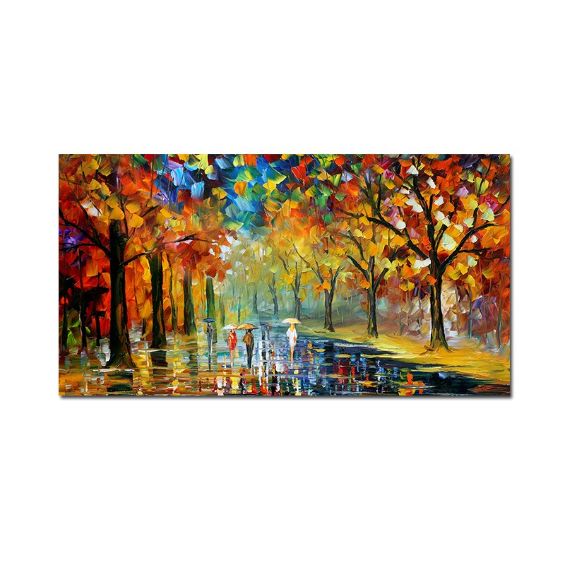 Modern Abstract Walking Down The Street Oil Painting  Print On Canvas Nordic Poster Wall Art Picture For Living Room Home Decor - DreamWeaversStore