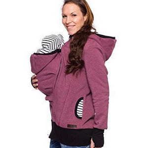 Winter Maternity Clothes Fashion Daddy Baby Carrier Jacket Kangaroo Warm Maternity Hoodies Men Outerwear Coat For Pregnant Woman - DreamWeaversStore