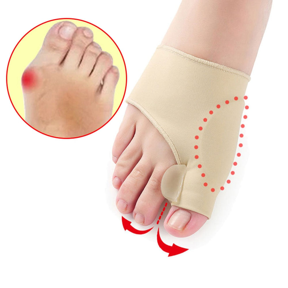 2Pcs=1Pair Toe Separator Hallux Valgus Bunion Corrector Orthotics Feet Bone Thumb Adjuster Correction Pedicure Sock Straightener - DreamWeaversStore