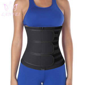 LANFEI Compression Strap Waist Trainers Belt for Women Slimming Sauna Weight Loss Neoprene Body Shaper Corset Hot Sweat Fat Burn - DreamWeaversStore