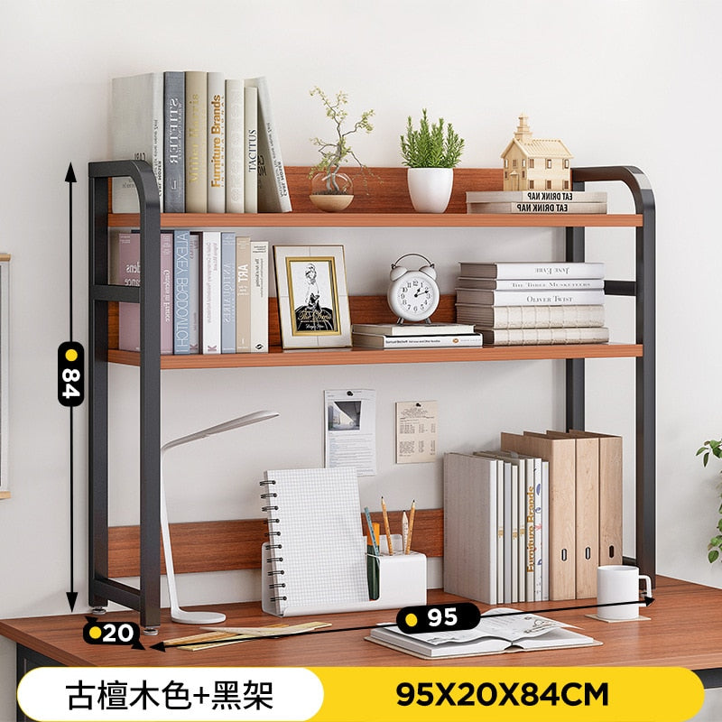 Desk storage shelf small bookshelf computer desktop storage shelf dormitory desk arrangement shelf multi-layer desk - DreamWeaversStore