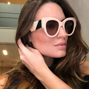 Luxury Oversized Round sunglasses Women Retro Brand Designer Big Frame Sun Glasses Female Fashion Gradient lunettes de soleil - DreamWeaversStore