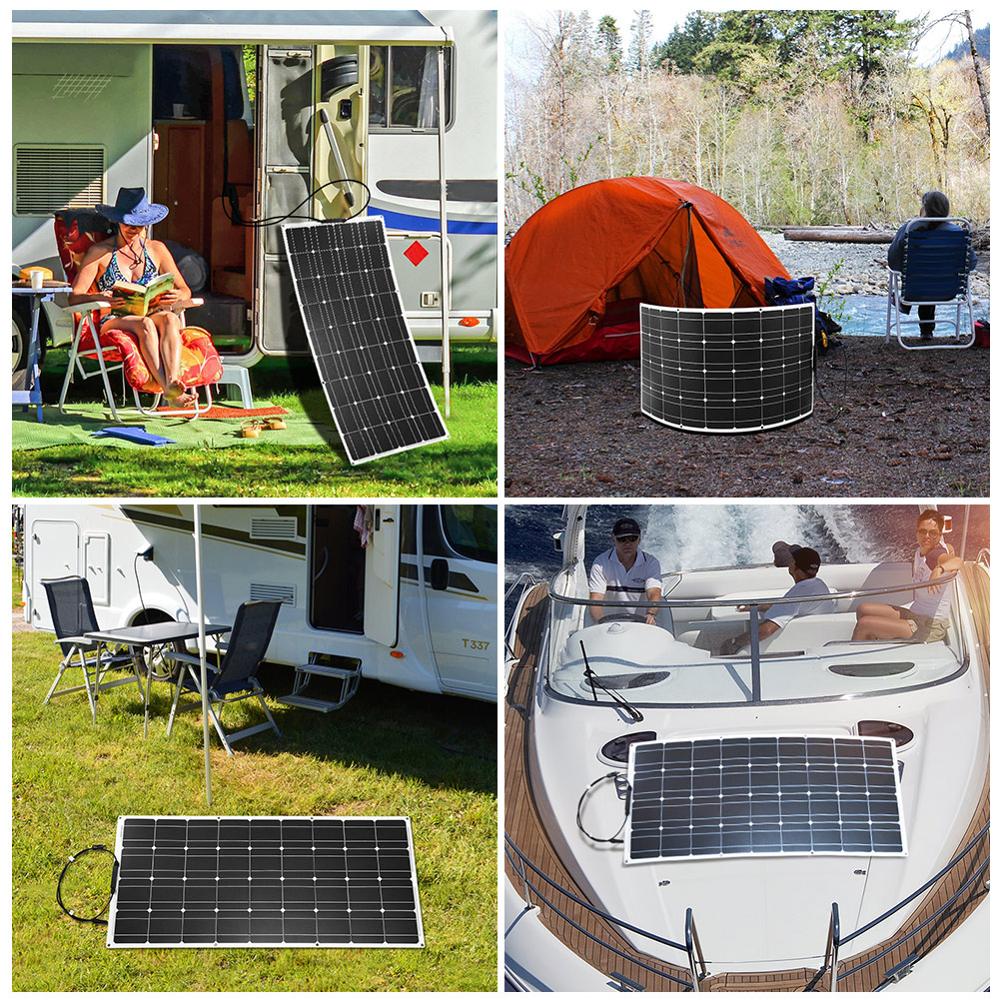 Dokio 18V 100W Flexible Monocrystalline Solar Panel For Car/Boat/ Home Solar Battery Can Charge 12V Waterproof Solar Panel China - DreamWeaversStore