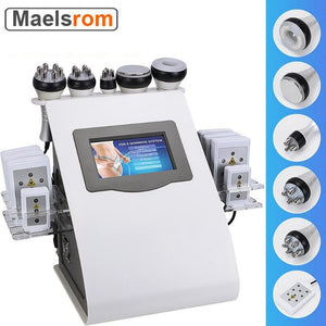 6 in 1 Cavitation Machine Body Shaping Devices 8 Laser Pads Radio Frequency RF 40K Cavi Vacuum Lipo Fat Burning Wrinkle Removal - DreamWeaversStore