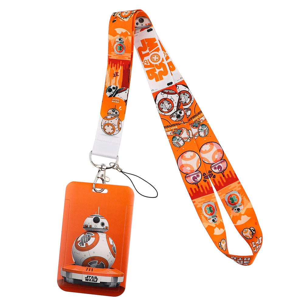 LT117 Star wars Yoda Baby Alien Lanyard Credit ID Badge Holder Key Rings Bag Student woman Travel Bank Card Cover Keychain Gifts - DreamWeaversStore