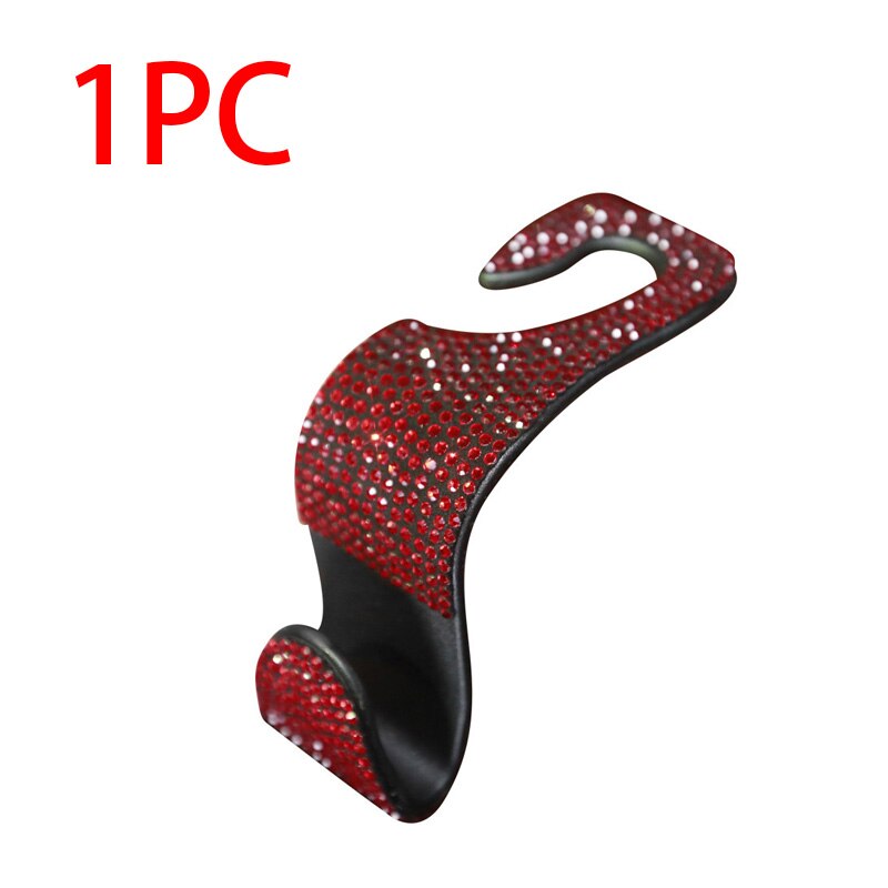 Creative Car Seat Back Hook Diamond Rhinestones Hanger Auto Headrest Objects Support Universal Mount Clips Bling Car Accessories - DreamWeaversStore