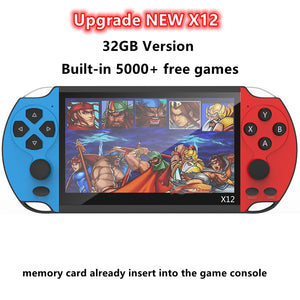 X12 Gaming 5.1 inch Handheld Portable Game Console 8GB preinstalled 2000 free games support TV Out video game machine boy player - DreamWeaversStore