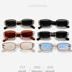 2021 Popular Punk Sun Glasses Fashion Small Rectangle Women Sunglasses Brand Designer Vintage Men Sun Glasses Shades UV400 - DreamWeaversStore