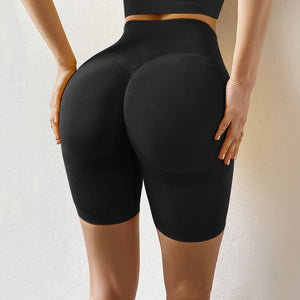 CHRLEISURE Sports Shorts Women Seamless Push Up Casual High Waist Booty Shorts Feminino Fitness Workout Slim Shorts - DreamWeaversStore