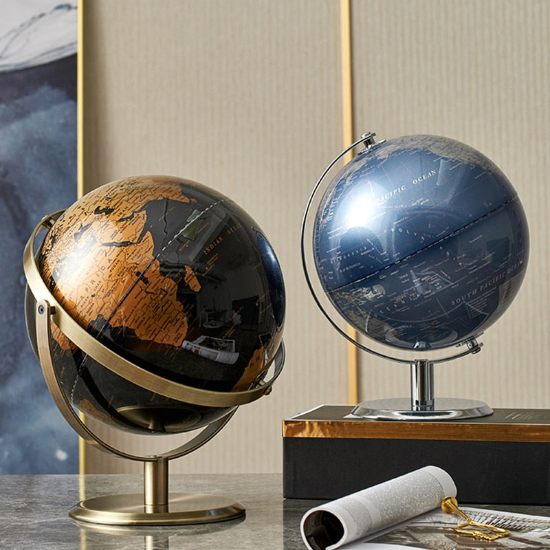 World Globe Figurines for Interior Globe Geography Kids Education Office Decor Accessories Home Decor Birthday Gifts for Kids - DreamWeaversStore