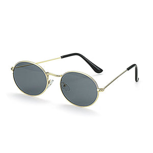 Small Frame Oval Sunglasses Gold Silver Frame Steampunk Vintage Festival Sun Glasses UV 400 Gradient Mirror Glasses New Fashion - DreamWeaversStore