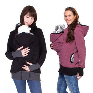 Winter Maternity Clothes Fashion Daddy Baby Carrier Jacket Kangaroo Warm Maternity Hoodies Men Outerwear Coat For Pregnant Woman - DreamWeaversStore