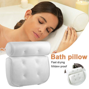 SPA Bath Pillow Bathtub Pillow with Suction Cups Neck Back Support Thickened Bath Pillow for Home Spa Tub Bathroom Accessories - DreamWeaversStore