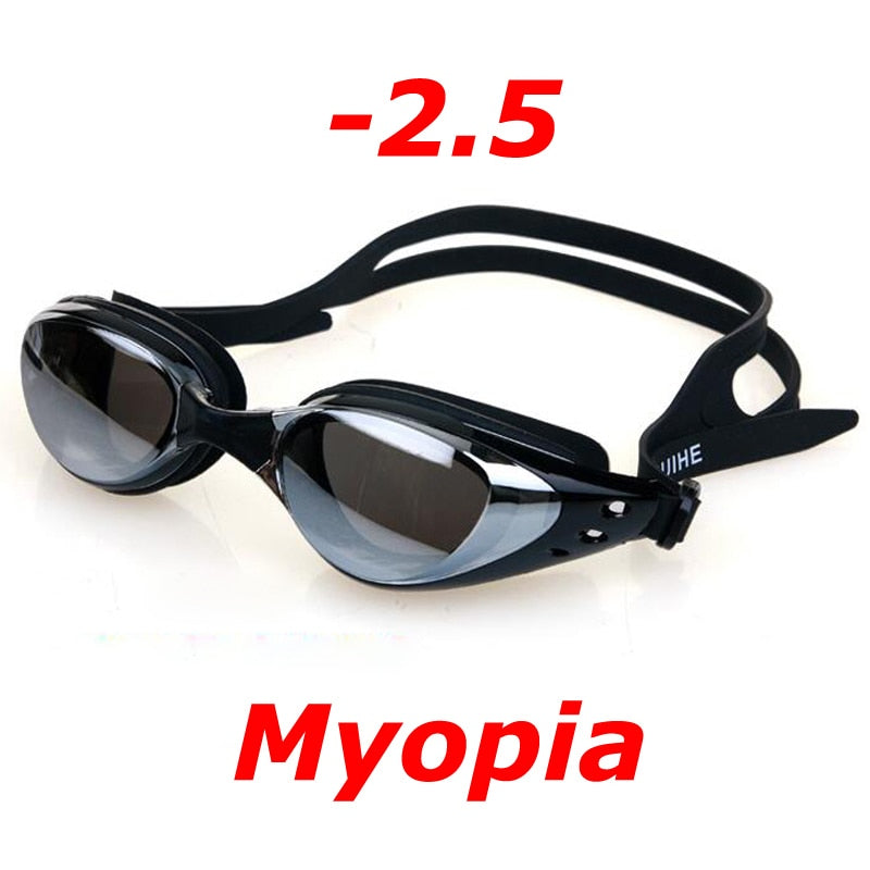 Professional Plating Myopia Swim Goggles Waterproof Anti Fog UV Shield Eyewear Swimming Pool Water Sports Glasses for Men Women - DreamWeaversStore