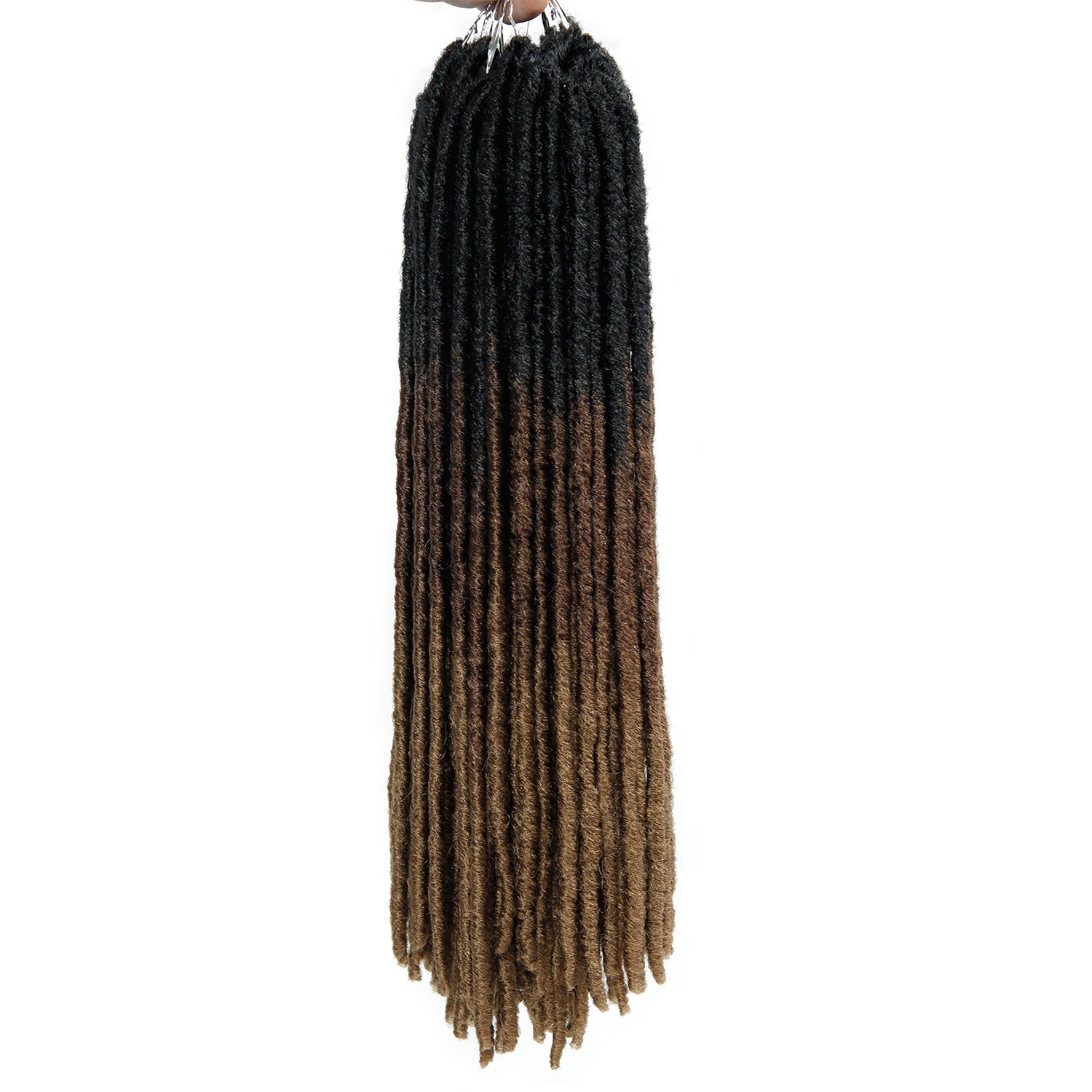 Ombre Crochet Braids Hair Synthetic Braiding Hair Extensions Goddess Straight Faux Locs 18Inches Soft Dreads Dreadlocks Hair - DreamWeaversStore