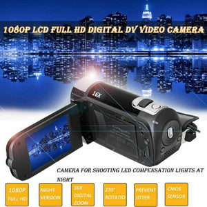 1080P 24MP ZOOM Mini Digital Camera DV Video Kids Camcorder Anti-Shake Photo Camera Kids Gift TFT LCD 16X AV Night Vision - DreamWeaversStore
