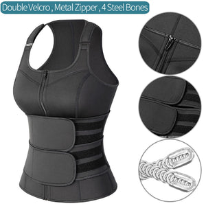 Women Waist Trainer Body Shaper Neoprene Sauna Sweat Suit Belly Slimming Sheath Modeling Trimmer Belt Weight Loss Corset Top - DreamWeaversStore