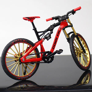 KaKBeir 1:10 Alloy Bicycle Model Diecast Metal Finger Mountain bike Racing Toy Bend Road Simulation Collection Toys for children - DreamWeaversStore