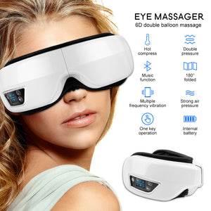 Eye Massager Pressure Therapy Bluetooth Electric Eyes Mask Massage Vibration Heating Air Pressure Beauty Eyes Care Tool Dropship - DreamWeaversStore