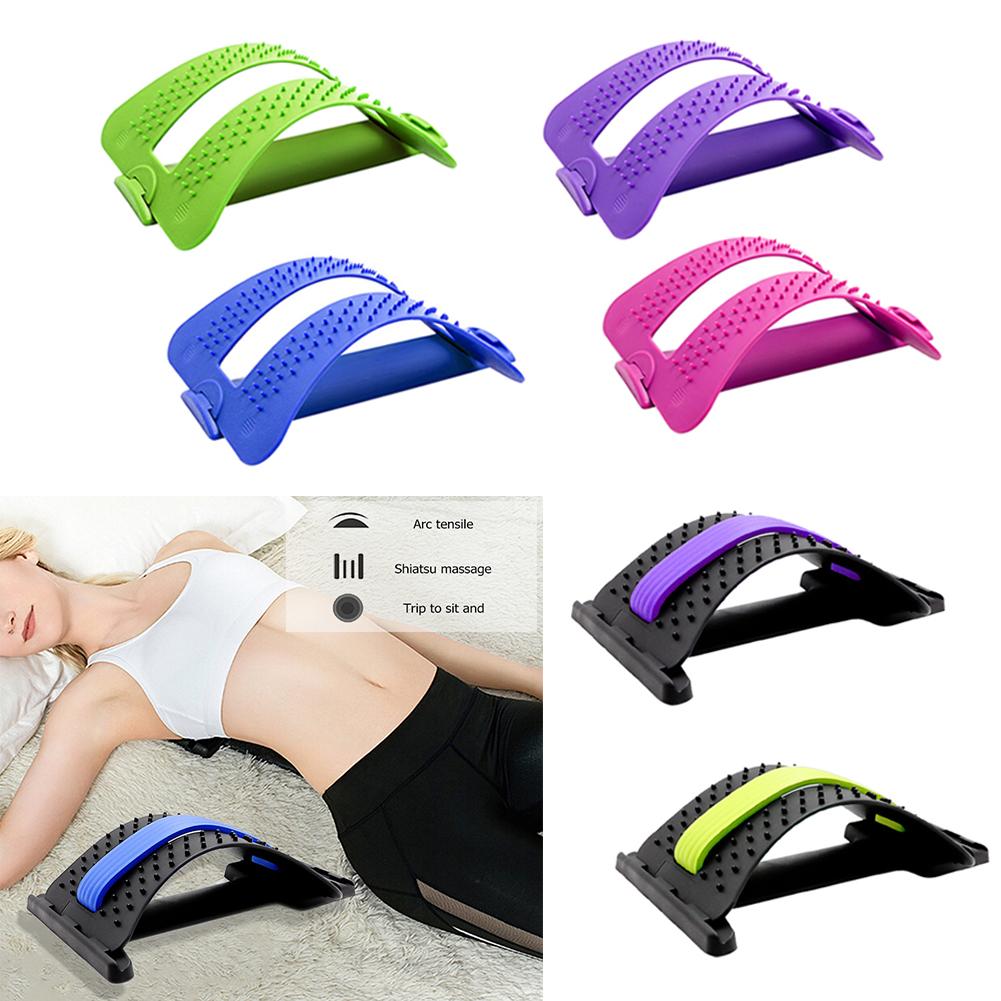 1pc Back Stretch Equipment Massager Massageador Magic Stretcher Fitness Lumbar Support Relaxation Spine Pain Relief Dropshipping - DreamWeaversStore