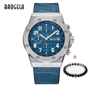 BAOGELA Homme Nouveau Quartz Montres 2019 Étanche Chronographe décontracté Lumineux Montre-Bracelet Homme En Cuir Bracelet Relog - DreamWeaversStore