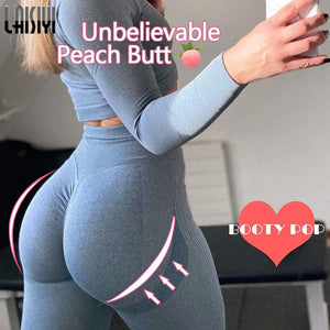 Leggings Women Bubble Butt Leggins Push Up Polyester Slim Sports Pants Booty Seamless Legging for Fitness Workout Gym Clothing - DreamWeaversStore