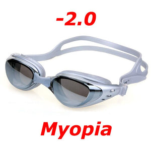 Professional Plating Myopia Swim Goggles Waterproof Anti Fog UV Shield Eyewear Swimming Pool Water Sports Glasses for Men Women - DreamWeaversStore