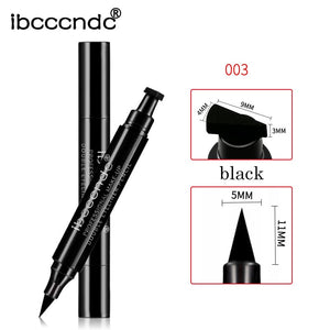 IBCCCNDC Brand Makeup Black Eye Liner Liquid Pencil Quick Dry Waterproof Black Double-ended Makeup Stamps Wing Eyeliner Pencil - DreamWeaversStore