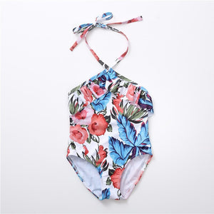 2020 new style Mother Daughter Swimsuit Printed Bikini Underwear Set Beach Wear Family Matching Clothes Parent-child Swimsuit - DreamWeaversStore