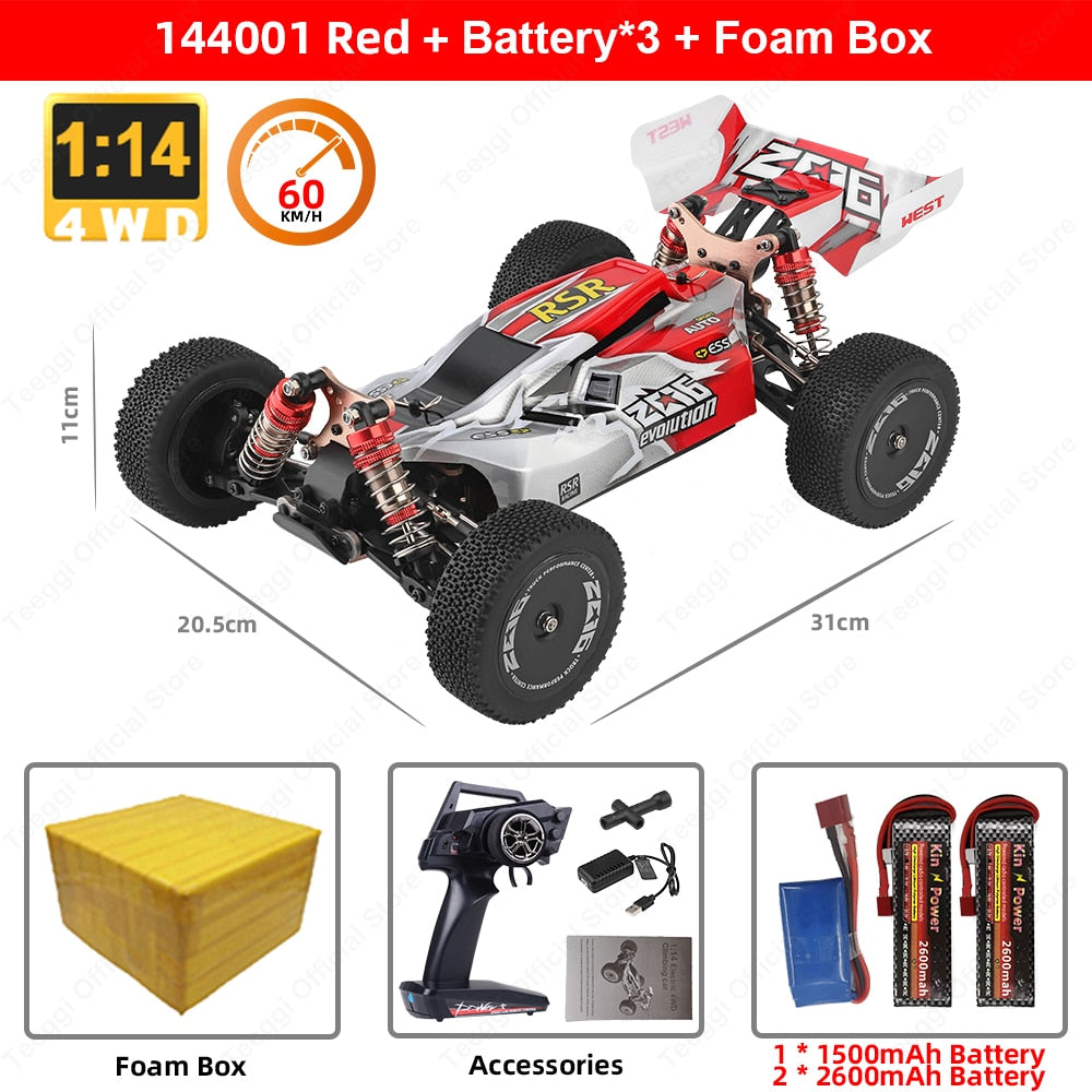 WLtoys 144001 RC Car 1:14 A959B Racing RC High Speed Car 60km/h 4WD A959 Off-Road Drift Electric Remote Control Toy for Children - DreamWeaversStore