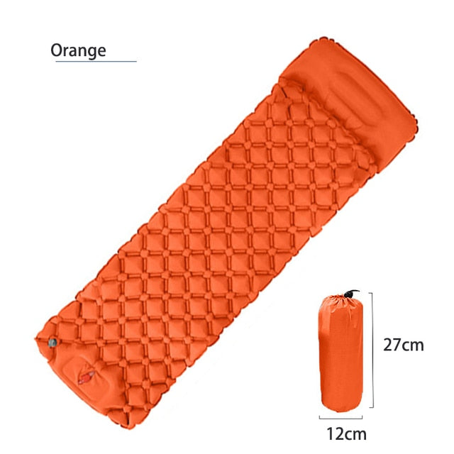 Inflatable Outdoor Sleeping Pad Ultralight Sleeping Mats For Camping Tent Car Travel Mattress Folding Bed Bring Your Own Pillow - DreamWeaversStore