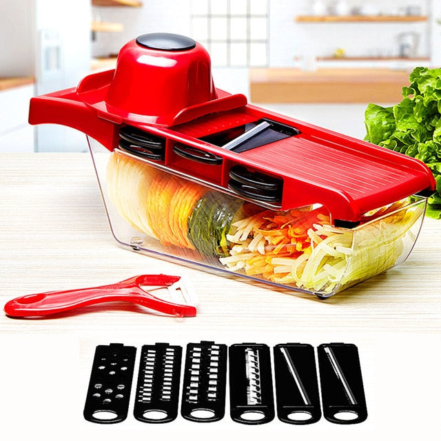 Multifunctional Vegetable Cutter Fruit Slicer Grater Shredders Drain Basket Slicers 8 In 1 Gadgets Kitchen Accessories - DreamWeaversStore